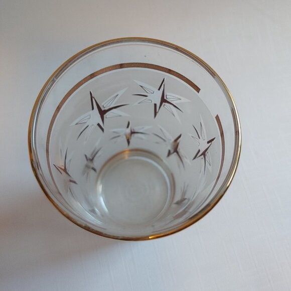 Mid Century Atomic Starburst Frosted Juice Glass VINTAGE - Picture 5 of 6